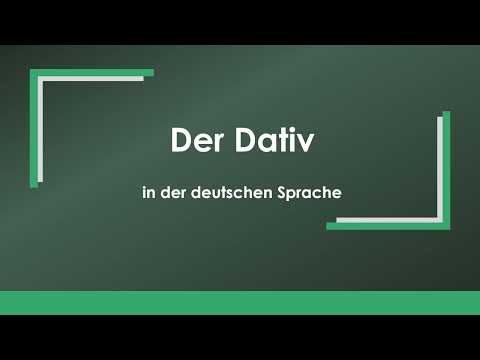Der Dativ einfach und kurz erklärt