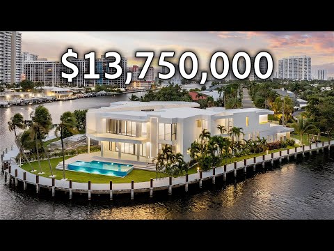 INSIDE a $13,750,000 MODERN WATERFRONT HOME in HALLANDALE BEACH, FL