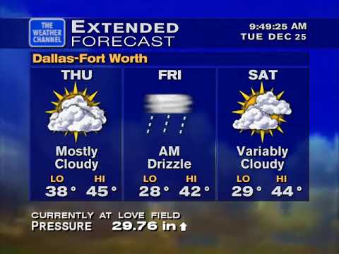 WeatherSTAR XL V1 (Christmas Day Snow): Dallas Metro (1 of 2) - 12/25/2012