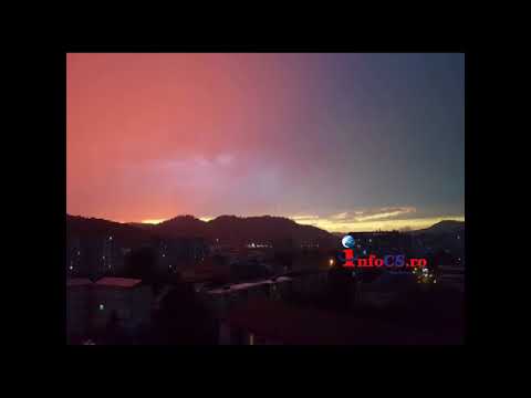 Cer neobisnuit deasupra Resitei dupa ciclonul de duminica 17 sept