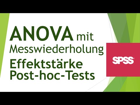 Einfaktorielle ANOVA mit Messwiederholung in SPSS - Effektstärke post-hoc-Tests