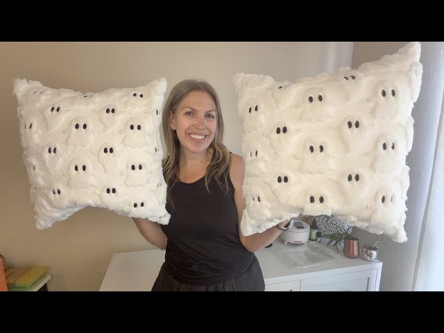 Vídeo relacionado con Halloween Pillows, Ghost Plush Doll, 7.8 Inches Spooky Fall Cushion, Soft Decorative Accent for Bed Sofa Couch Hotel Living Room Apartment Indoor Farmhouse Party and Seasonal Home Styling