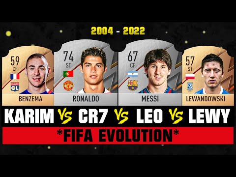 Ronaldo VS Messi VS Benzema VS Lewandowski FIFA EVOLUTION! 😢💔 FIFA 04 - FIFA 22