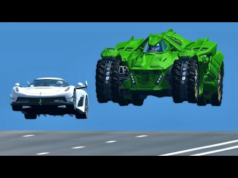 Batmobile with NOS vs Koenigsegg Jesko - Drag Race 20 KM