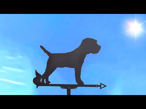 Флюгер Собака №2, флюгер на крышу с металла 2 мм. - фото 1 - id-p1409661709