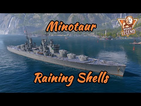 World of Warships | Minotaur Raining Shells | Wookie Legend