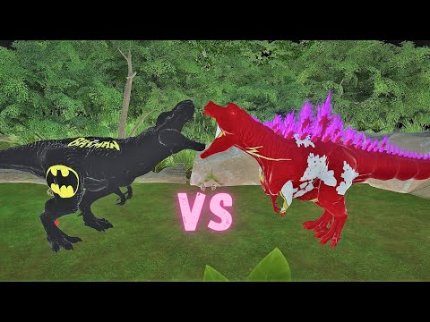 Flash Godzilla T-Rex Death Run in Amazon Rainforest! Evil Showdown Against Mutants and Mages | ARBS