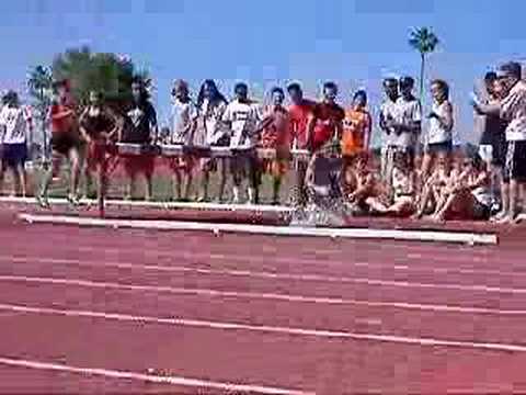 Girls steeplechase lap 2