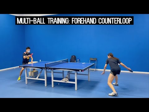 Butterfly Training Tips Wang Hui- Multi-ball Training: Forehand Counter
