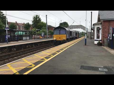 Class 66429 & 37716 passing Chester Le street 17.06.20