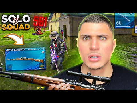 TOTALLY RIPPED OFF! 😱 I TESTED THE NEW KAR98 AND GOT ​​34 KILLS IN SOLO VS SQUAD!! FREE FIRE MOBILE