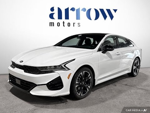 2021 Kia K5 GT-Line Auto AWD in White for sale at Arrow Motors in Aylmer, ON