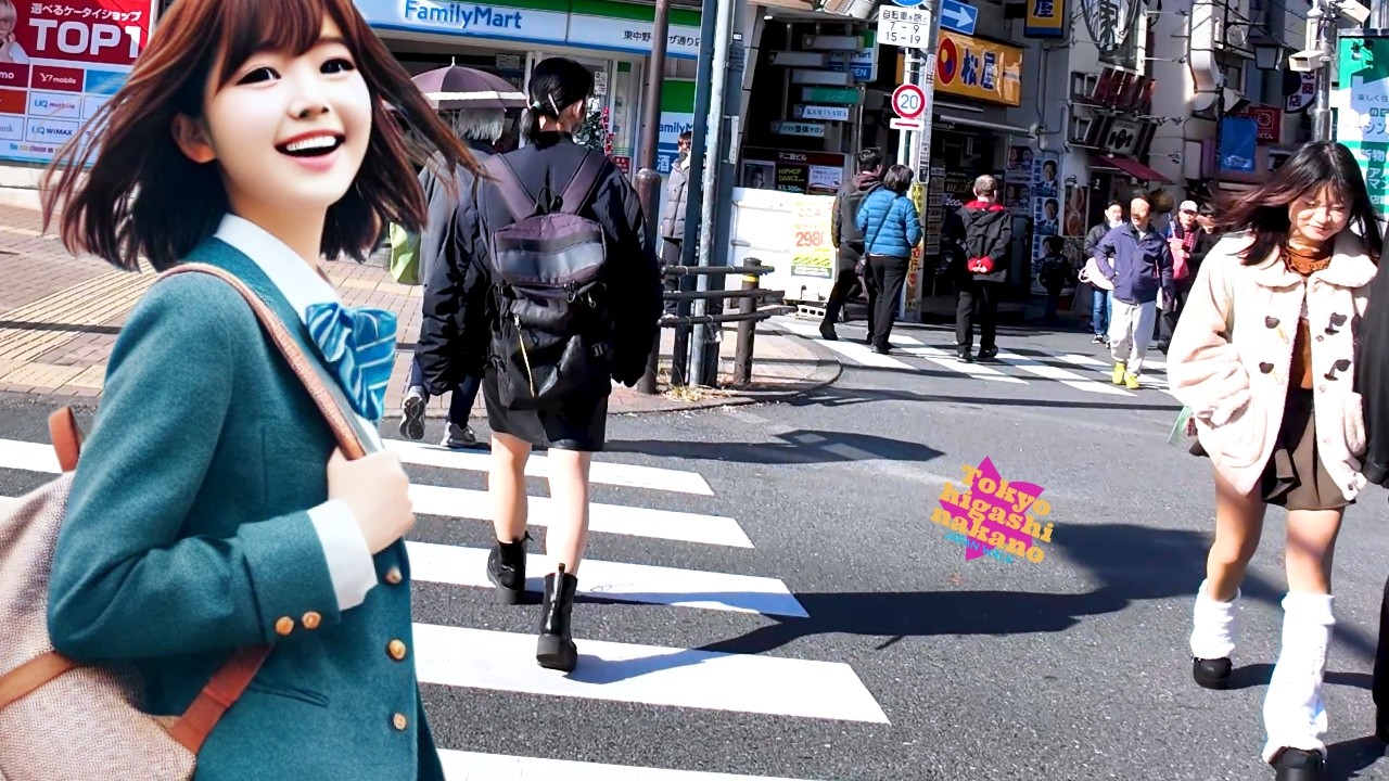 Tokyo Higashinakano 🐶 Morning Town ♪💖 4K ASMR Non-Stop 1 Hour