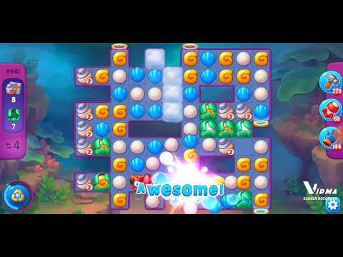 Fishdom. 8941 super hard level no boosters and diamonds. 9 moves