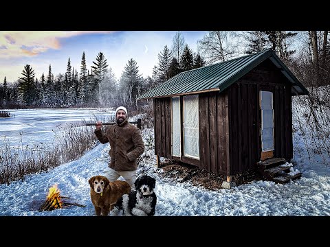 Facing Extreme Wind & Cold in a Secret Wilderness Cabin!