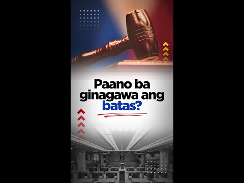 Paano ba ginagawa ang batas? (August 8, 2025)