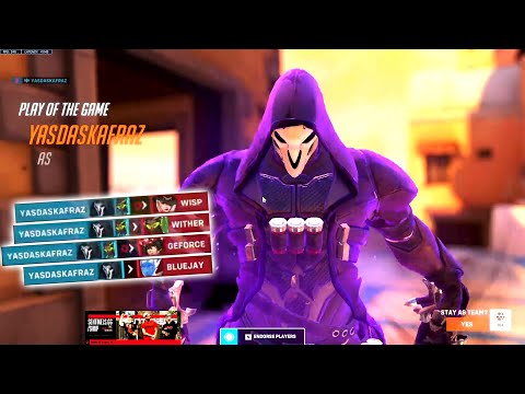 SUREFOUR INSANE SOLDIER 76 AND REAPER! POTG! [ OVERWATCH 2 TOP 500 ]