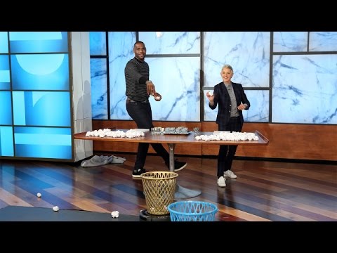 レブロン・ジェイムス、エレンと頭を突き合わせる (LeBron James Goes Head to Head with Ellen)