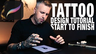 How to DESIGN a TATTOO from start to finish using PROCREATE!