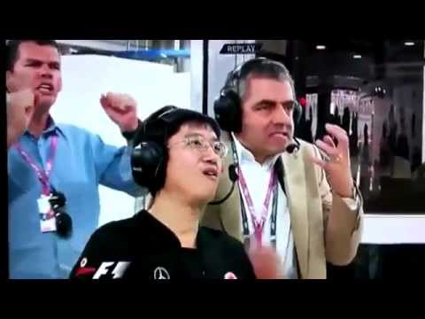 Reaction Rowan Atkinson to failure in the formula 1