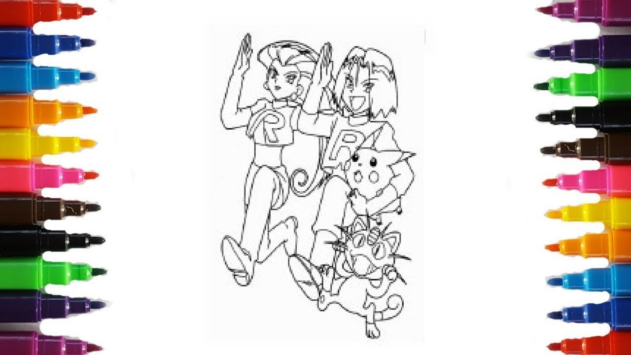 Team Rocket Coloring In | Pokemon | Happy Kid Adventures