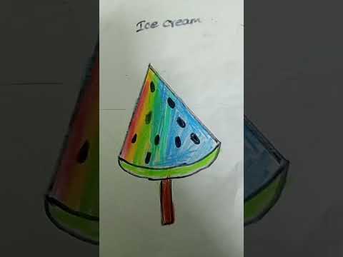 watermelon colour ice cream