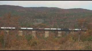 preview picture of video 'NS 153 Manifest Train at Toccoa, GA'