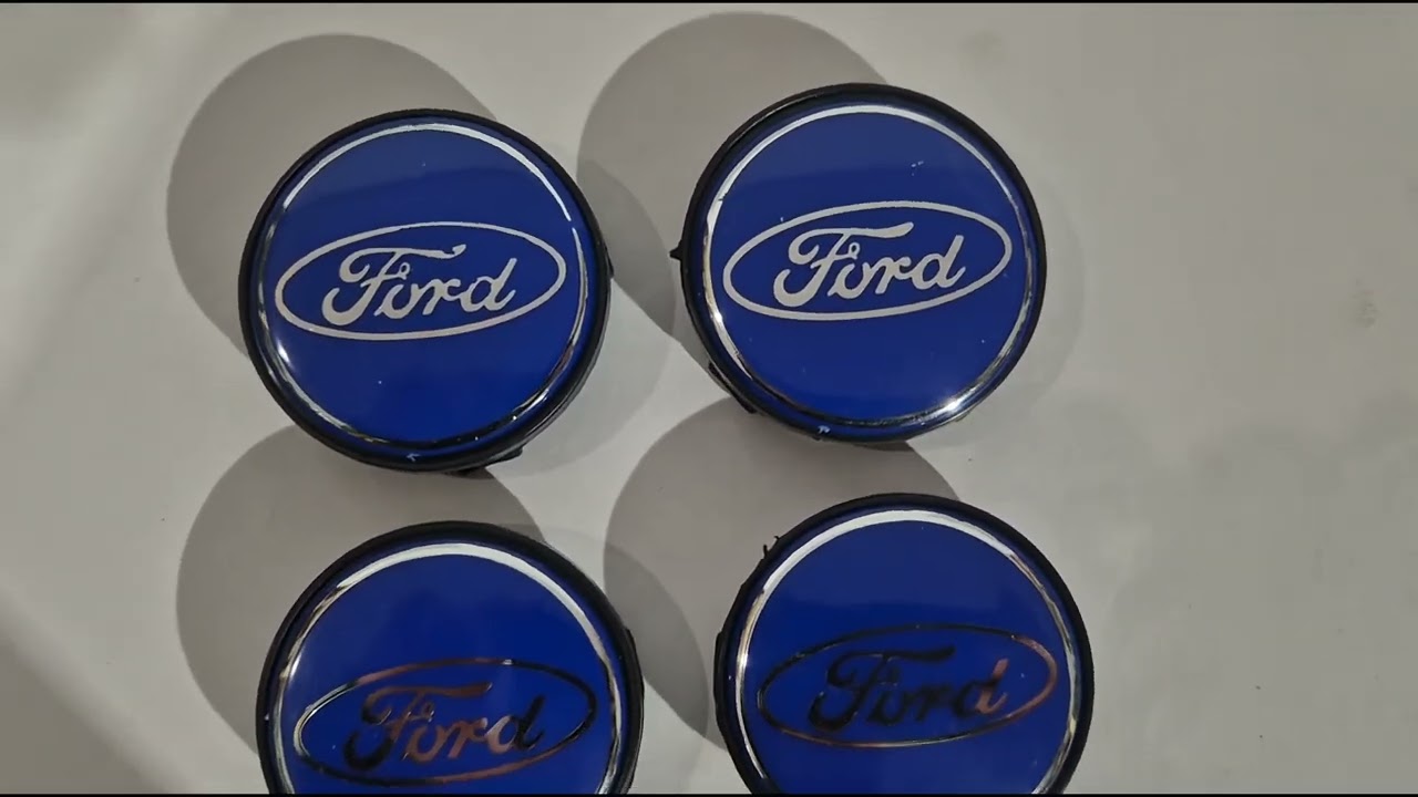 Ford Колпачки на диски 59/55 мм, синие (4 шт.) Видео 5