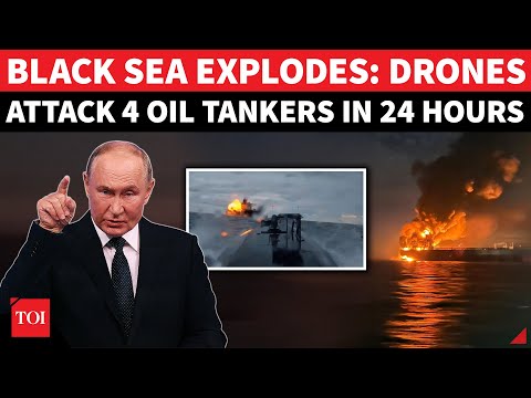 Black Sea Oil War: 4 Tankers Loading Crude At CPC Terminal Hit | Russia Or Ukraine - Who Did It?