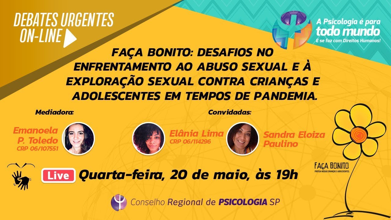 Live: Desafios no enfrentamento ao Abuso Sexual e à Exploração Sexual contra Crianças e Adolescentes