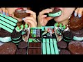 ASMR MINT CHOCOLATE OREO NEW KITKAT DUO ICE CREAM CHOCOLATE PIES DARK COOKIE CRUNCH CHOCOLATE 먹방