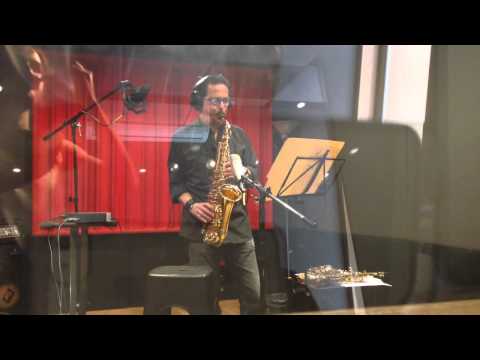 Grabando sax alto con Jako Gonzalez Grau