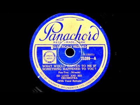 Ed Loyd and His Orchestra - What would happen to Me if something happened to You? (1932)
