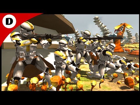 Clones Battling in Felucian Swamps! - Men of War: Star Wars Mod