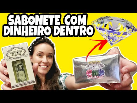 SABONETE COM DINHEIRO DENTRO+ DIAMANTE DE VERDADE EM BRINQUEDO!!!