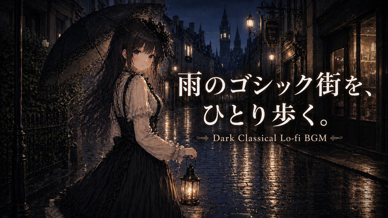 【フリーBGM】雨のゴシック街を、ひとり歩く。