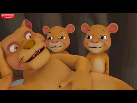 The lion and the fox cub - telugu stories for kids