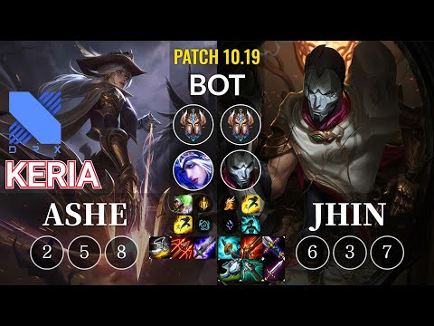 DRX Keria Ashe vs Jhin Bot - KR Patch 10.19