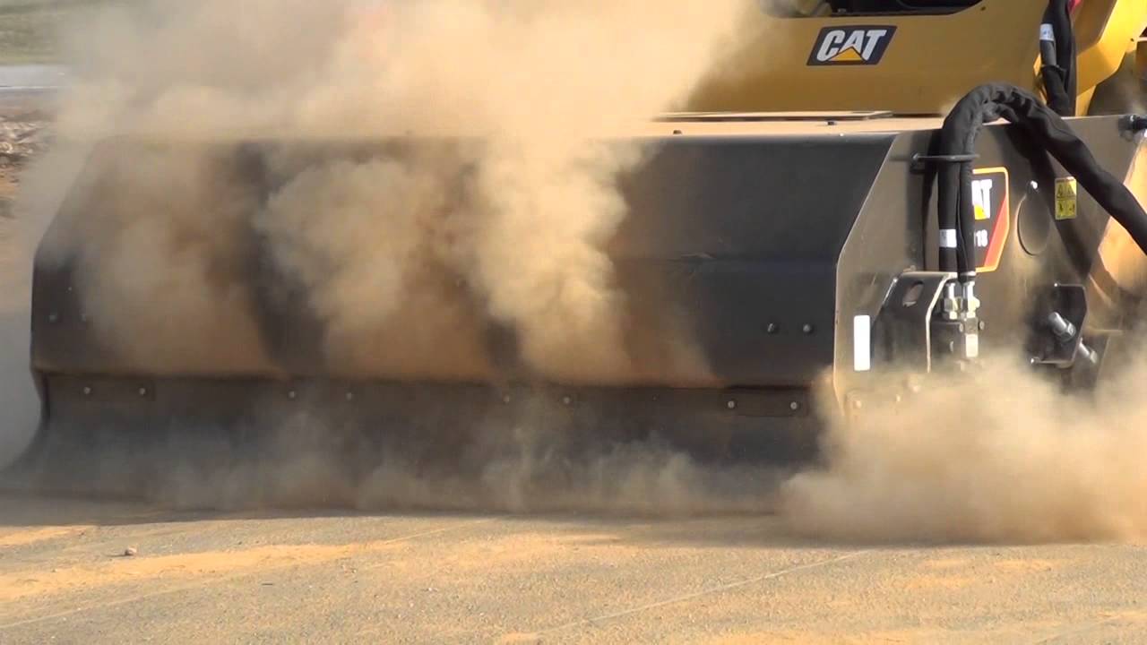 Cat® Angle Broom and Utility Broom for Compact Equipment at Work