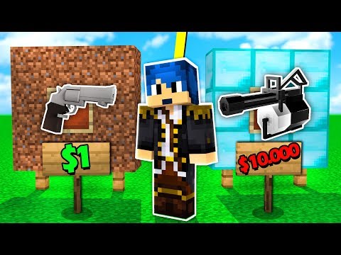 Minecraft ITA - PISTOLA DA 1€ VS MINIGUN DA 10.000€