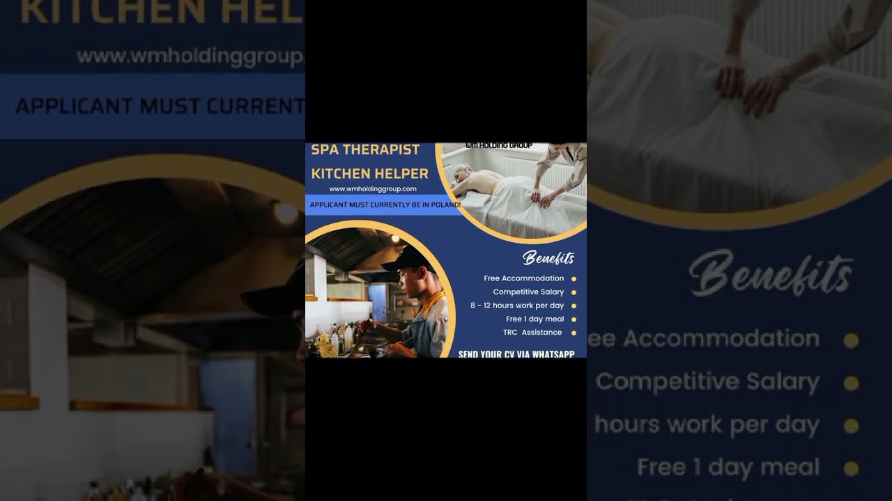 🎉Urgent Hiring!🎉 Hotel - Spa Therapist & Kitchen Helper