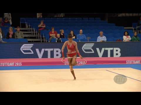 Elyane BOAL (CPV) 2015 Rhythmic Worlds Stuttgart - Qualifications Hoop