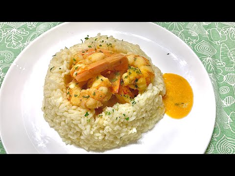 GAMBONES A LA CREMA EN VOLCAN DE ARROZ BLANCO 🦐🌶️🍚 RECETA DE CUARESMA
