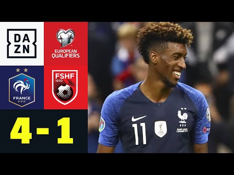 Kingsley Coman trifft doppelt: Frankreich - Albanien 4:1 | EM-Quali | DAZN Highlights