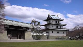 preview picture of video '松前城　100名城　北海道 matsumae castle ruins in hokkaido japan'