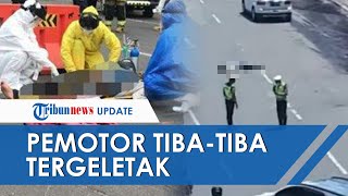 Viral Video Pria Jatuh dari Motor dan Tergeletak di Jalan Kota Bandung, Warga Berani Bantu