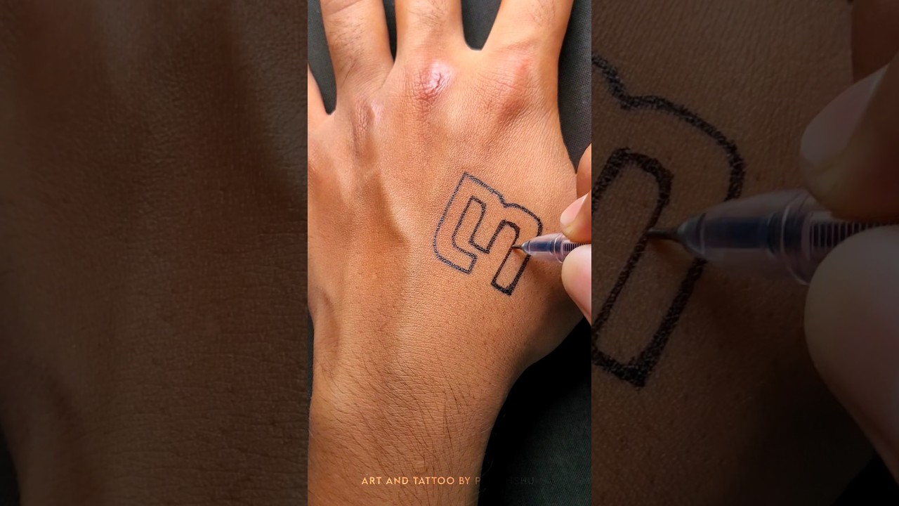 Premium Vector || Minimalist B Logo Creative Design Tattoo || #tattoo #art #shorts #tattooartist