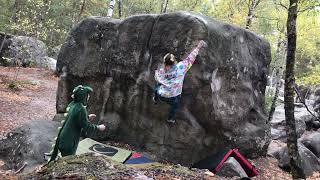 Video thumbnail: Danger Majeur, 7a (sit). Fontainebleau