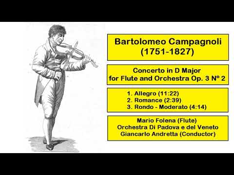 Bartolomeo Campagnoli (1751-1827) - Concerto in D Major for Flute and Orchestra Op. 3 Nº 2
