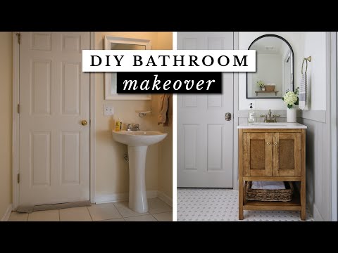 DIY Badezimmer-Makeover mit kleinem Budget! | Extrem kleines Badezimmer-Makeover